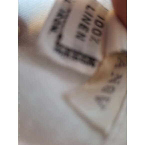 Erica Tang V Womens Large Linen Drape Open Cardigan Jacket White Lightweight - Picture 4 of 8